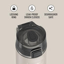THERMOS ICON SERIES Stainless Steel Water Bottle with Spout - 24 Ounce, Sandstone - Vacuum Insulated Water Bottle with Lid