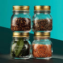 Bormioli Rocco Quattro Stagioni set of 4 Clear Airtight Mason Jars, 5 Oz. Made from BPA Free Durable Glass, Made In Italy.