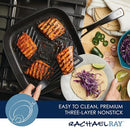 Rachael Ray Cook + Create Hard Anodized Nonstick Deep Grill Pan/Griddle, 11 Inch - Black