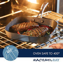 Rachael Ray Cook + Create Hard Anodized Nonstick Deep Grill Pan/Griddle, 11 Inch - Black