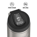 ICON SERIES BY THERMOS Stainless Steel Water Bottle with Straw Lid, 32 Ounce, Matte Stainless Steel