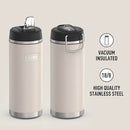 ICON SERIES BY THERMOS Stainless Steel Water Bottle with Straw Lid, 32 Ounce, Sandstone