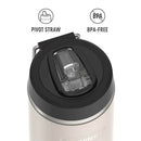 ICON SERIES BY THERMOS Stainless Steel Water Bottle with Straw Lid, 32 Ounce, Sandstone