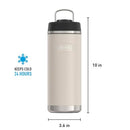 ICON SERIES BY THERMOS Stainless Steel Water Bottle with Straw Lid, 32 Ounce, Sandstone