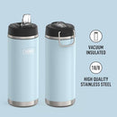 ICON SERIES BY THERMOS Stainless Steel Water Bottle with Straw Lid, 32 Ounce, Glacier