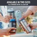 THERMOS ICON SERIES Slim Beverage Can Insulator - 12 Ounce, Glacier - Vacuum Insulated Stainless Steel