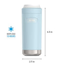 THERMOS ICON SERIES Slim Beverage Can Insulator - 12 Ounce, Glacier - Vacuum Insulated Stainless Steel