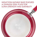 Rachael Ray Create Delicious Nonstick Saute/All Purpose Pan with Lid, 3 Quart, Red Shimmer