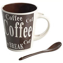 Mr. Coffee Bareggio Mug and Spoon Set, CafÃ© Americano, 8-Piece Mug and Spoon Set (14oz)