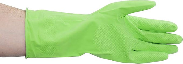 Rubber Cleaning Gloves Green Parve