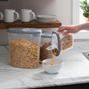 Kitchen Details 3 Pack Clear Food Storage Containers | Dimensions 10.8" L x 5.1" W x 15.7" H | Fridge & Freezer Safe| BPA Free | Flip Open Top | Kitchen Accessories | Cereal Containers |Clear