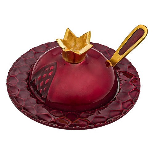 Aluminum Honey Dish "Pomegranate"