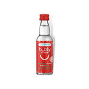 A small clear bottle of SodaStream Bubly Drops in the Strawberry flavor with a red label and cap.