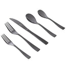 Gibson Elite Holland Road 20-Piece Flatware Silverware Set - Stainless Steel Utensils - Forks, Spoons, Knives -Service for 4 - Black