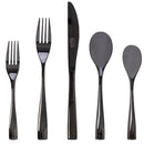 Gibson Elite Holland Road 20-Piece Flatware Silverware Set - Stainless Steel Utensils - Forks, Spoons, Knives -Service for 4 - Black