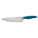 Rachael Ray Cutlery Japanese Stainless Steel Knives Set with Sheaths, 8-Inch Chef Knife, 5-Inch Santoku Knife, and 3.5-Inch Paring Knife, Teal