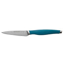 Rachael Ray Cutlery Japanese Stainless Steel Knives Set with Sheaths, 8-Inch Chef Knife, 5-Inch Santoku Knife, and 3.5-Inch Paring Knife, Teal
