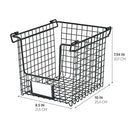 iDesign Classico Storage Basket with Handles for Pantry, Kitchen, Bathroom, Countertop, and Desk Organization, Stackable-Small