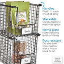 iDesign Classico Storage Basket with Handles for Pantry, Kitchen, Bathroom, Countertop, and Desk Organization, Stackable-Small