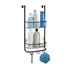 iDesign Over-the-Door Hanging Shower Caddy Organizer, The Forma Collection â€“ 12â€ x 6.5â€ x 24â€, Matte Black
