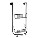 iDesign Over-the-Door Hanging Shower Caddy Organizer, The Forma Collection â€“ 12â€ x 6.5â€ x 24â€, Matte Black