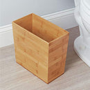 iDesign Rectangular Bamboo Waste Basket, The Formbu Collection â€“ 10.5 x 5.75 x 10â€, Natural Wood Finish