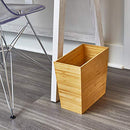 iDesign Rectangular Bamboo Waste Basket, The Formbu Collection â€“ 10.5 x 5.75 x 10â€, Natural Wood Finish