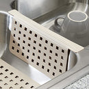 iDesign Euro Plastic Sink Saddle, Kitchen Glassware Protector for Pots, Pans, Dishes, 11" x 11.95" x .12"