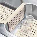 iDesign Euro Plastic Sink Saddle, Kitchen Glassware Protector for Pots, Pans, Dishes, 11" x 11.95" x .12"