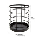 iDesign Wire Utensil Holder for Kitchen Counter, The Austin Collection - 6" x 6" x 7", Matte Black
