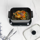 West Bend 87905 Slow Cooker Large Capacity Non-stick Vessel with Variable Temperature Control Includes Travel Lid and Thermal Carrying Case, 5-Quart, Silver
