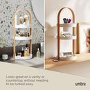 Umbra Bellwood Cosmetic Organizer, (50.2x19.5x19.3cm), White/Natural