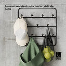 Umbra Estique Multi Over The Door Organizer Hooks, Black/Walnut Large