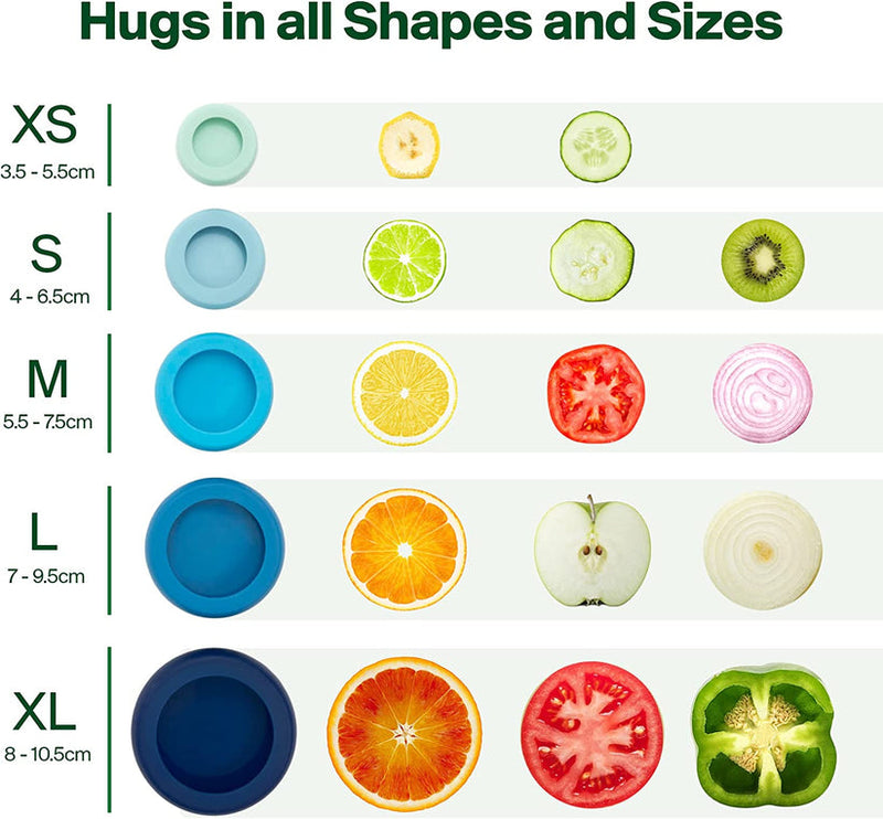 Food Huggers Set of 5 Fresh Green