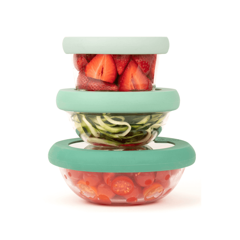 Food Huggers Lids Set of 3 Gradual Green (XS,S,M)