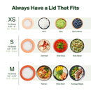 Food Huggers Lids Set of 3 Gradual Green (XS,S,M)