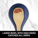 OGGI Stainless Steel Spoon Rest- Long Handle Holds Kitchen Utensils in Place, Great Spoon Rest for Kitchen Counter, Stove Top, or Coffee Station; Kitchen Accessories, Utensil Rest, Blue