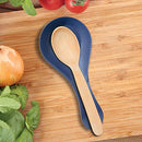 OGGI Stainless Steel Spoon Rest- Long Handle Holds Kitchen Utensils in Place, Great Spoon Rest for Kitchen Counter, Stove Top, or Coffee Station; Kitchen Accessories, Utensil Rest, Blue