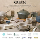Gibson Home Zen Buffet Porcelain Chip and Scratch Resistant Dinnerware Plates, Bowls, and Mugs Set, Service for 4 (16pcs), White (Square Dishes)