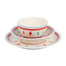 Gibson Home Heidy Hand Painted Dinnerware Set - Red, Service for 4 (12pcs)