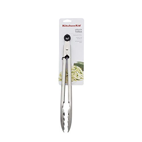 KitchenAid Stainless Steel Utility Tongs, 12 Inch