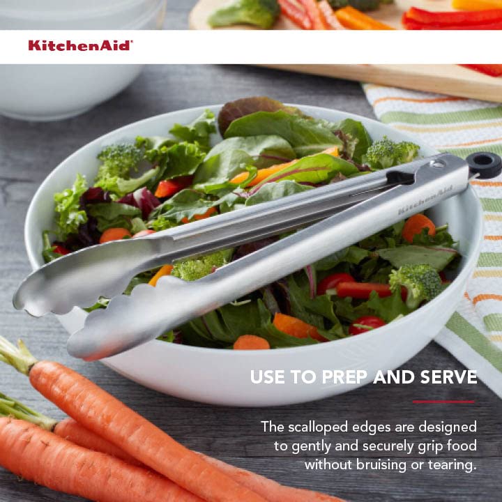 KitchenAid Stainless Steel Utility Tongs, 12 Inch