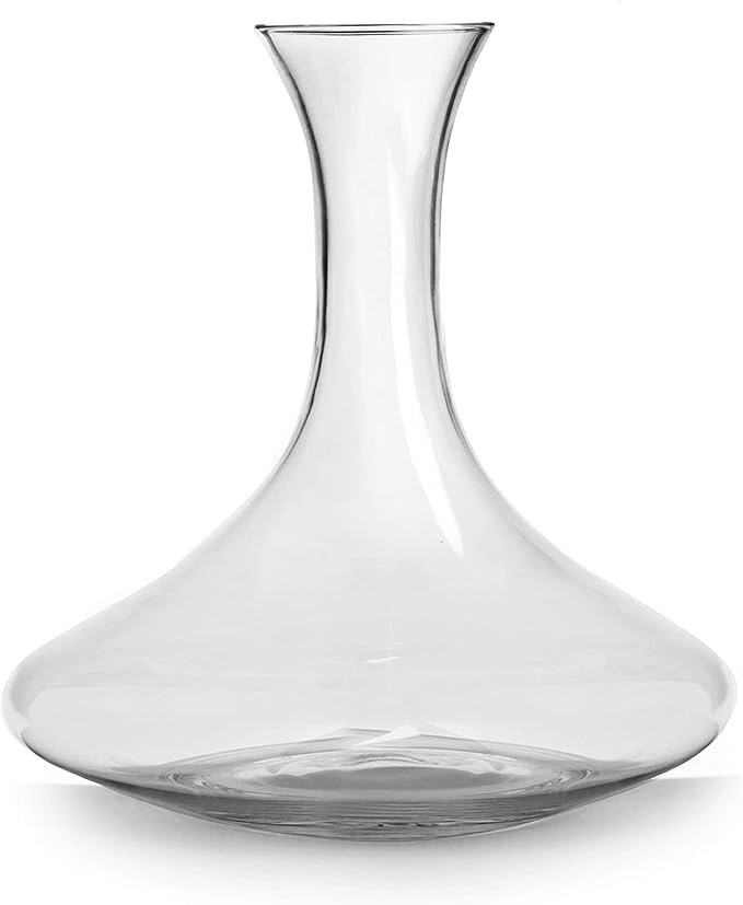 Houdini Wine Decanter with Wine Shower Funnel and Sediment Strainer, Off-White, 10-Inch - ,Glass/Stainless