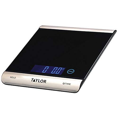 Taylor 3851 High-Capacity Digital Kitchen Scale, 33 lb, Black