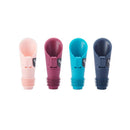 Houdini Flipper bottle stoppers. They have a ribbed rubber base to fit into bottles and a flip-top spout for pouring and sealing.

