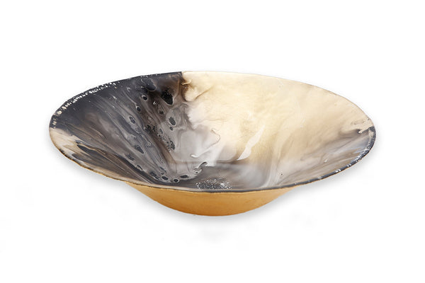Black And Gold Marbelized Bowl