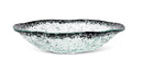 Hammered Glass Bowl with Black Edges
