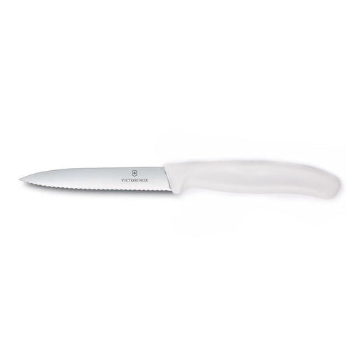 Victorinox 4" White Serrated Pointed-Tip Paring Knife