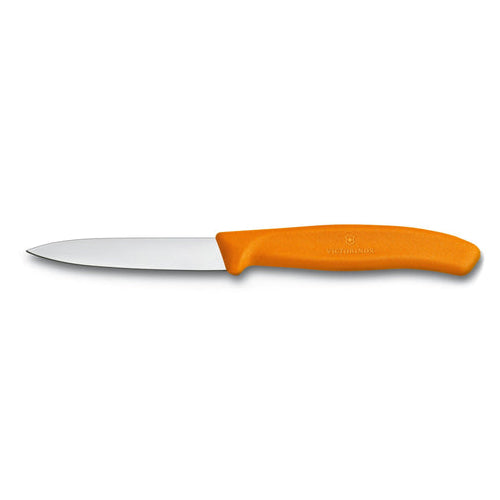 Victorinox 4" Orange Straight-Edge Pointed-Tip Paring Knife