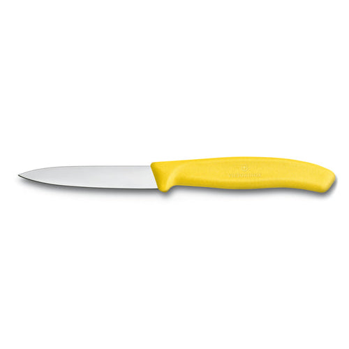 Victorinox 4" Yellow Straight-Edge Pointed-Tip Paring Knife